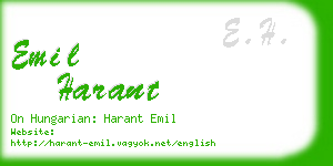 emil harant business card